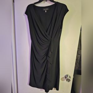 Black Label by Evan Picone Rouched Cocktail Dress